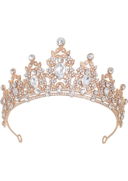 Altın Barok Vintage Kristal Rhinestone Tiaras ve Taçlar Daha Fazla Renk Kraliçe Prenses Diadems Düğün Saç Aksesuarları Kadınlar Takı (Yurt Dışından)