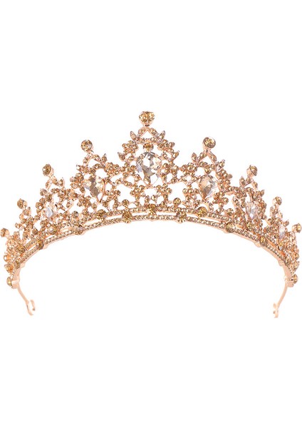 Altın Barok Vintage Kristal Rhinestone Tiaras ve Taçlar Daha Fazla Renk Kraliçe Prenses Diadems Düğün Saç Aksesuarları Kadınlar Takı (Yurt Dışından)