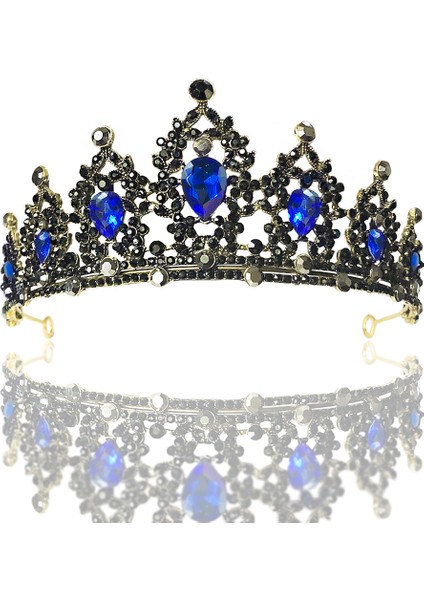 Altın Barok Vintage Kristal Rhinestone Tiaras ve Taçlar Daha Fazla Renk Kraliçe Prenses Diadems Düğün Saç Aksesuarları Kadınlar Takı (Yurt Dışından)