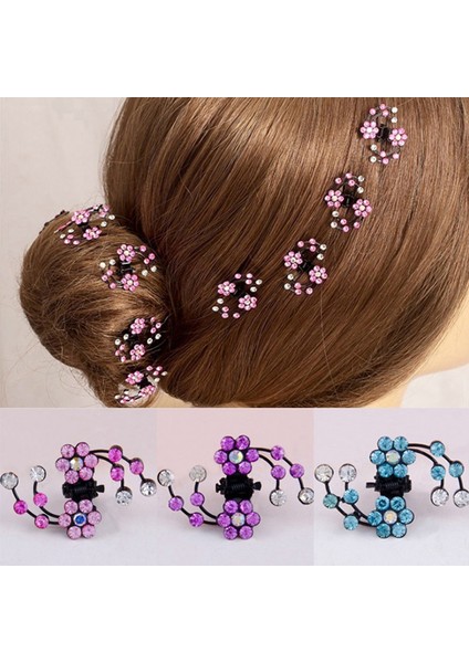 Beyaz Ack Düğün Gelin Saç Pençeleri Kadınlar Mini Mücevher Tutarısı Rhinestone Kar Tanesi Saç Klipler Çiçek Saç Saç Aksesuarları (Yurt Dışından) fiyatları