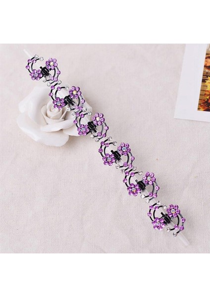Beyaz Ack Düğün Gelin Saç Pençeleri Kadınlar Mini Mücevher Tutarısı Rhinestone Kar Tanesi Saç Klipler Çiçek Saç Saç Aksesuarları (Yurt Dışından) fırsatları