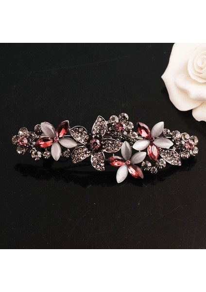 Gümüş Retro Kristal Çiçek Bahar Klip Saç Tokası Kore Versiyonu Yay Saç Tokası Mizaç Kadın Moda Saç Tokası Saç Aksesuarları (Yurt Dışından) indirimleri