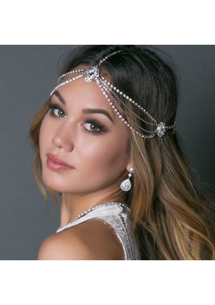 Altın Vintage Boho Kafa Bandı Kadınlar Için Lüks Kristal Saç Takı Çok Katmanlı Püskül Saç Bandı Gelin Saç Zinciri Düğün Aksesuarları (Yurt Dışından) fiyatları