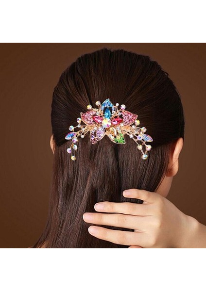 Pembe Çiçekler Kakma Taklidi Saç Tarak Klip Düğün Tokalarım Hediyeler Takı Aksesuarları Saç Headdress Gelin Parti Kadın (Yurt Dışından) modelleri