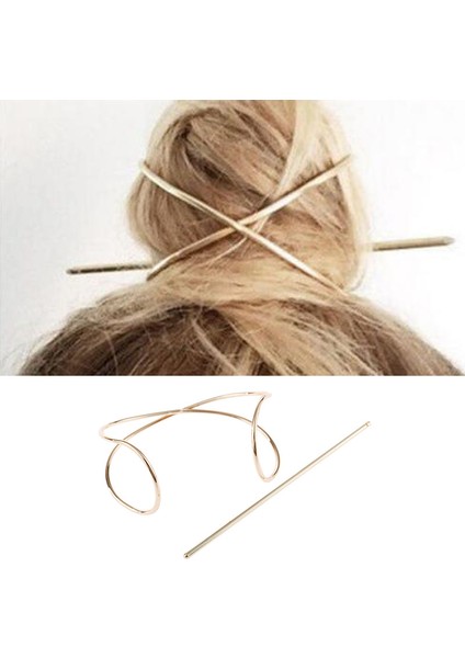 No.3 Boyutu Moda Saç Tokası Boho Düzensiz Saç Aksesuarları Altın Rengi Şekilli Topuz Tutucu Kafes Saç Kadınlar Için Hairwear Takı H040 (Yurt Dışından) fiyatları