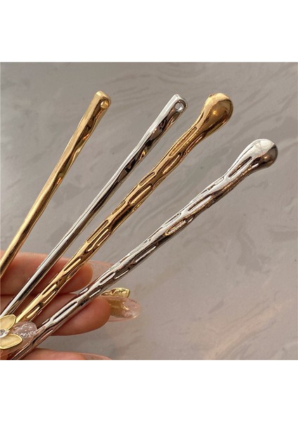 F Moda Kelebek Saç Sopa Kadınlar Için Metal Saç cl Minimalist Düzensiz Kızlar Tokalar Saç Bun Maker Şapkalar (Yurt Dışından) fırsatları