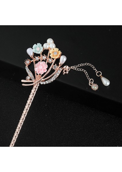 No.12 Boyutu Çin Tarzı Alaşım Firkete Moda Retro Tarzı Metal Saç Tokası Çiçek Vintage Hairwear Kadın Saç Aksesuarları Şekillendirici Araçları (Yurt Dışından)