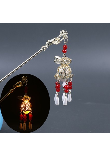 D Çin Saray Fener Firkete Klipler Altın Renk Metal Saç Sopa Çatal Işık ile Kadın Kız Kolye Takı Hanfu Elbise (Yurt Dışından) fırsatları