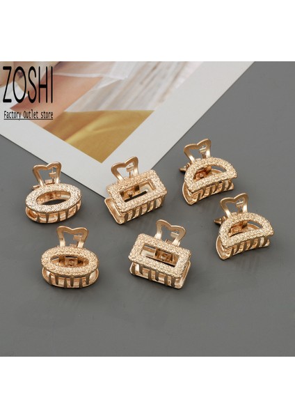 TS696 Yeni Moda Zarif Küçük Geometrik Saç Pençe Kadın Kızlar Için Kelepçeler Saç Yengeç Metal Saç Tokası Aksesuarları Şapkalar Altın Rengi (Yurt Dışından) fırsatları