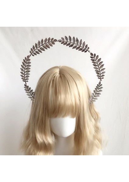 Kafa Bantları Tarzı C13 Lolita Metal Halo Taç Mary Tanrıça Kafa Bandı Kadın Cadılar Bayramı Cosplay Kostüm Başlığı (Yurt Dışından)