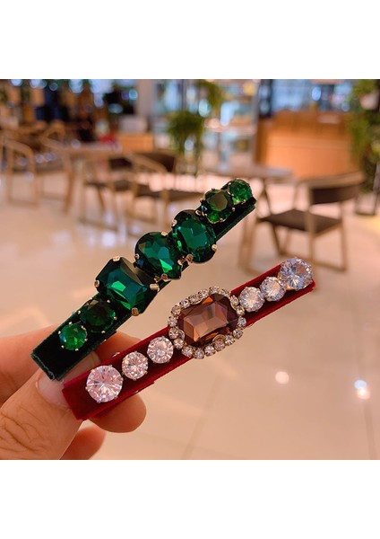 A21 Yeni Su Damlası Pazen Taklidi Saç Klipleri Yüksek Dereceli Butik Kristal Saç Kadınlar Için Avrupa ve Amerika Basit Popul (Yurt Dışından) fırsatları