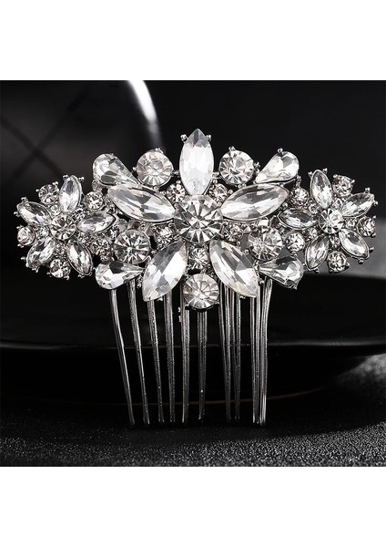 HS-J4749-GÜMÜŞ Qyy Moda Kristal Düğün Saç Aksesuarları Tokalar Gelin Saç Takı Taklidi Kadın Saç Dudaklar Headpieces (Yurt Dışından) modelleri