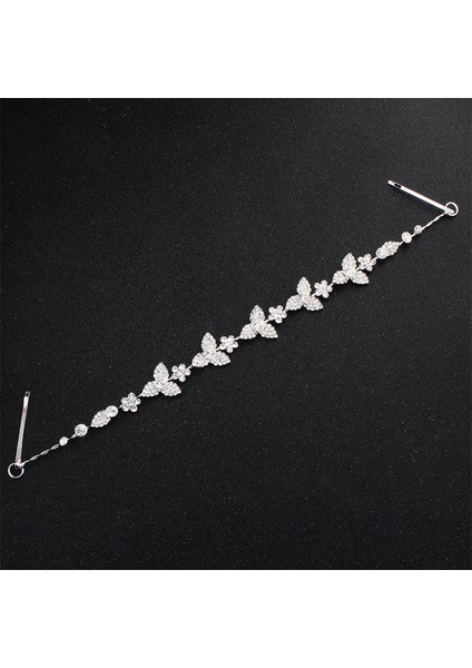 HS-J4749-GÜMÜŞ Qyy Moda Kristal Düğün Saç Aksesuarları Tokalar Gelin Saç Takı Taklidi Kadın Saç Dudaklar Headpieces (Yurt Dışından) indirimleri