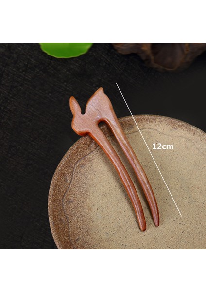 E Çin Ahşap Saç Sopa Saç Tokalarım Kırmızı Sandal Ağacı Tavşan Klipler Vintage Stil Firkete Aksesuarları Kadınlar Için Bun Maker ml (Yurt Dışından)