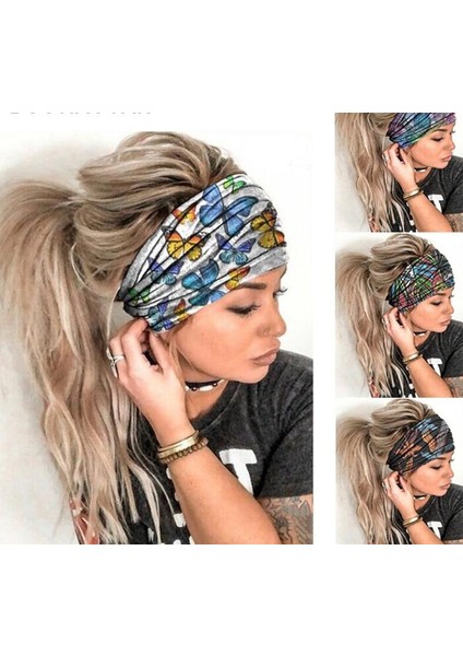 No.15 Boyutu Bohem Kafa Bandı Hippi Elastik Bandana Golf Sopası Kılıfı Wrap Erkekler ve Kadınlar Için Gökkuşağı Psychedelic Çiçek Desen 60's 70's Retro Boho (Yurt Dışından)
