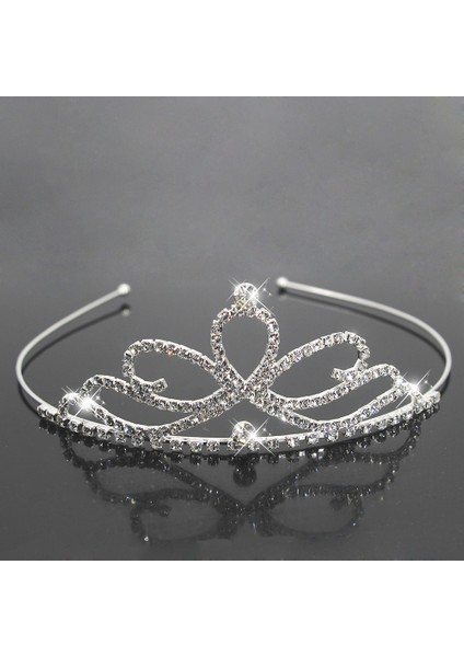 No.5 Boyutu Aınameısı Moda Gelin Prenses Taç Düğün Tiaras Saç Takı Taklidi Kafa Bandı Kız Çocuk Tiara Saç Aksesuarları (Yurt Dışından)