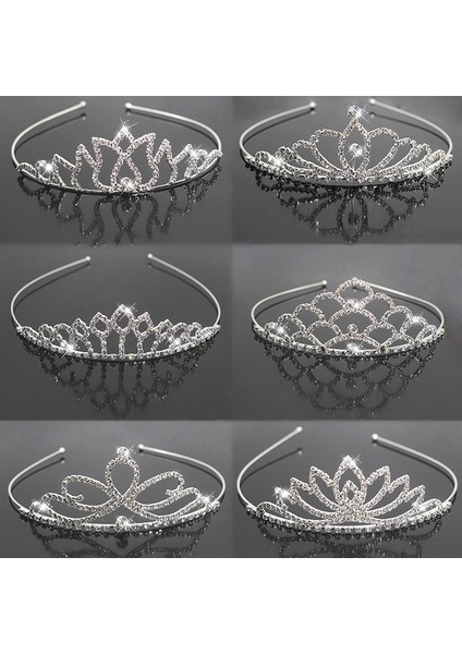 No.5 Boyutu Aınameısı Moda Gelin Prenses Taç Düğün Tiaras Saç Takı Taklidi Kafa Bandı Kız Çocuk Tiara Saç Aksesuarları (Yurt Dışından) modelleri