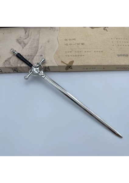 Gümüş Çin Punk Kılıç Şekilli Saç Sopa Gotik Firkete Moda Basit Modern Headdress Kafanın Arkası Pan Diy Saç Süsleme (Yurt Dışından)