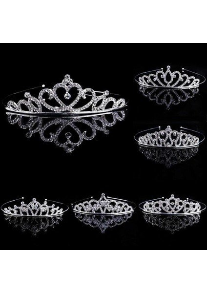 No.5 Boyutu Moda Taklidi Taçlar Kafa Bandı Kraliçe Prenses Taç Saç Takı Çocuk Dans Performansı Düğün Parti Saç Aksesuarları (Yurt Dışından) modelleri