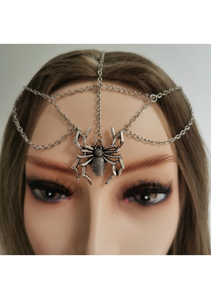 A4 Wicca Moon & Triskele Başlığı Gotik Baş Zinciri Ay Halkası Pagan Başlığı Wiccan Baş Zinciri (Yurt Dışından) indirimleri