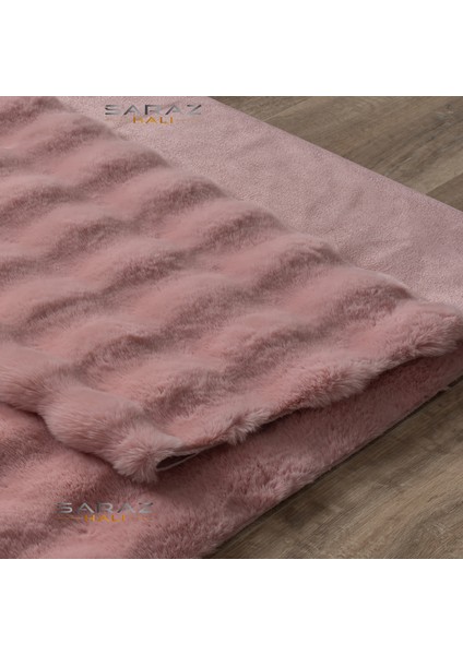 Bubble Tavşan Post Yumuşacık Tavşan Tüyü Kaymaz Yıkanabilir Pembe fırsatları