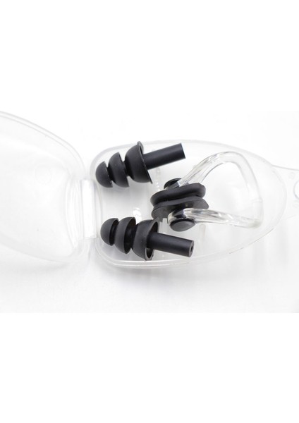 Siyah Stil Yumuşak Yüzme Kulak Tıkaçları Burun Klipsi Kılıf Koruyucu Su Korumasını Önler Kulak Tıkacı Su Geçirmez Yumuşak Silikon Yüzmek Dalış Malzemeleri (Yurt Dışından)