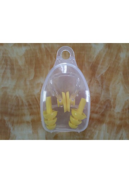 Sarı Stil Yumuşak Silikon Kauçuk Yüzme Kulak Tıkaçları Burun Klipsleri Seti Su Balesi Için Su Geçirmez Senkronize Yüzme Kulak Tıkacı ve Burun Klipsi (Yurt Dışından)