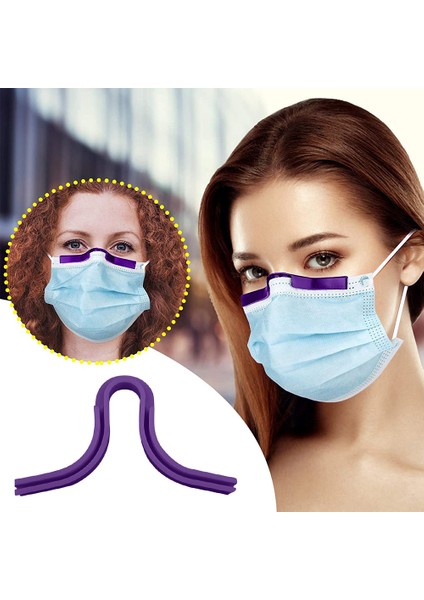 Chaoduo Shop Mor Tarzı Burun Köprüsü Sis Klipsi Desteği Maske Tutucu Bar Şerit Anti Buee Sisleme Maskeleri Kişisel Burun Sağlıklı Koruma Parçası Için Braketi (Yurt Dışından)