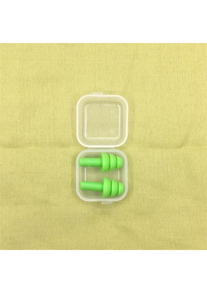 Yeşil Stil 2 Çift Kutulu Konfor Yüzme Kulak Tıkaçları Profesyonel Silikon Yüzme Kulak Tıkaçları Gürültü Azaltma Silikon Yumuşak Kulak Tıkaçları (Yurt Dışından)