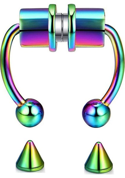 Çelik Renk Stili 1 Adet U Şekilli Sahte Burun Klipsleri Hoop Septum Yüzükler Paslanmaz Çelik Mıknatıs Plajda Oynamak Burun Piercing Sahte Piercing Hip Hop Rock (Yurt Dışından) fırsatları