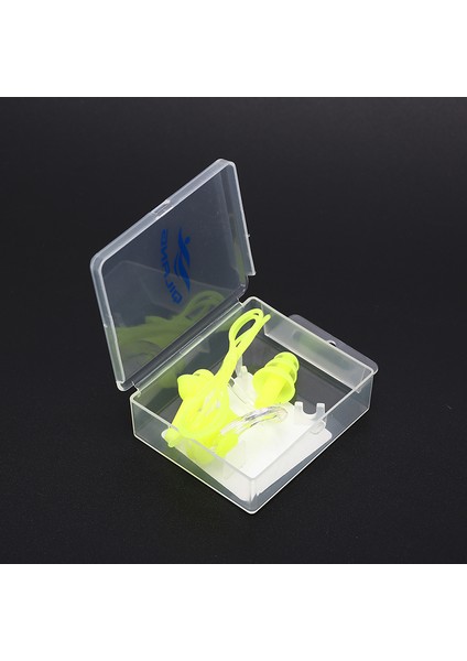 Sarı Stil Yumuşak Silikon Yüzme Seti Su Geçirmez Burun Klipsi + Kulak Tıkacı Kulak Tıkacı 6 Renk (Yurt Dışından)