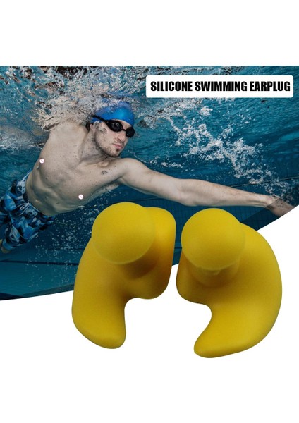Sarı Stil 1 Çift Dayanıklı Kulak Tıkaçları Klasik Hassas Doku Su Geçirmez Yumuşak Kulak Tıkaçları Silikon Taşınabilir Kulak Tıkaçları Yüzme Aksesuarları Yeni (Yurt Dışından) fırsatları