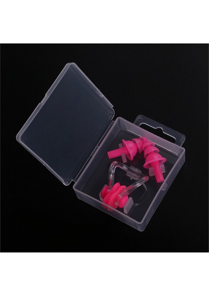 Kırmızı Stil Yüksek Li Silikon Yüzme Kulak Tıkacı Yetişkin Su Geçirmez Yüzme Kulak Tıkaçları Yumuşak Yüzmek Burun Klipsi Kılıf ile Set (Yurt Dışından)