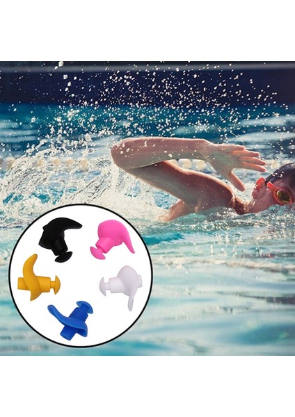 Sarı Stil Sıcak 5 Çift Su Geçirmez Yumuşak Silikon Kulak Tıkaçları Çevresel Toz Geçirmez Kulaklıklar Dalış Su Sporları Yüzme Araçları (Yurt Dışından) modelleri