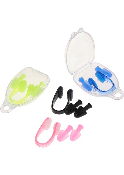 Pembe Tarzı 2 Adet Kulak Tıkacı Burun Klipsi Su Geçirmez Dalış Yüzme Kulak Tıkaçları ve Silikon Burun Klipsi Kiti Çocuklar Için Saklama Kutusu ile Yetişkin (Yurt Dışından) fırsatları