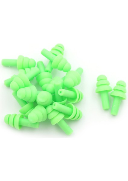 Yeşil Stil 10 Çift Renkli Silikon Yumuşak Kulak Tıkaçları Kulak Tıkaçları Yüzme Çalışması Için Kulak Tıkaçları Uyku Yüzme Su Sporları Rahat (Yurt Dışından)