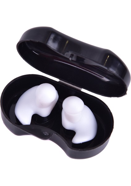 Beyaz Stil 1 Çift Silikon Kulak Tıkaçları Dalış Su Sporları Yüzme Aksesuarları Lüks Toplama Kutusu ile Yumuşak Kulak Tıkaçları (Yurt Dışından)