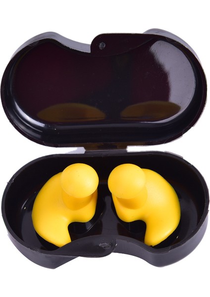 Sarı Stil 1 Çift Dalış Su Sporları Yüzme Aksesuarları Toplama Kutusu ile Yumuşak Su Geçirmez Kulak Tıkaçları Toz Geçirmez Kulak Silikon Spor Tıkaçları (Yurt Dışından)