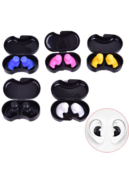 Sarı Stil 1 Çift Dalış Su Sporları Yüzme Aksesuarları Toplama Kutusu ile Yumuşak Su Geçirmez Kulak Tıkaçları Toz Geçirmez Kulak Silikon Spor Tıkaçları (Yurt Dışından) fiyatları