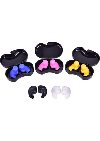 Sarı Stil 1 Çift Dalış Su Sporları Yüzme Aksesuarları Toplama Kutusu ile Yumuşak Su Geçirmez Kulak Tıkaçları Toz Geçirmez Kulak Silikon Spor Tıkaçları (Yurt Dışından) modelleri