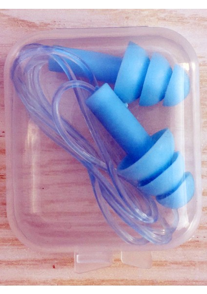 Mavi Stil Sıcak Satış 1 Çift Kutulu Konforlu Kulaklıklar Gürültü Azaltma Silikon Yumuşak Kulak Tıkaçları Pvc Halat Koruyucu Yüzme Için Uyku Için (Yurt Dışından)