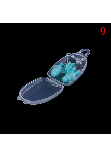 N9 Stili Yüksek Li Su Geçirmez Yumuşak Silikon Yüzme Seti Burun Klipsi + Kulak Tıkaçları Kutulu Kulak Tıkaçları Su Sporları Dalış Yüzme Koruması (Yurt Dışından)