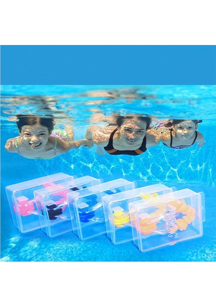 Mavi Stil Yeniden Kullanılabilir Yumuşak Silikon Yüzme Kulak + Burun Klipsi Rahat Dalış Sörf Yüzmek Yetişkinler Çocuklar Için Burun Klipsleri (Yurt Dışından) fırsatları