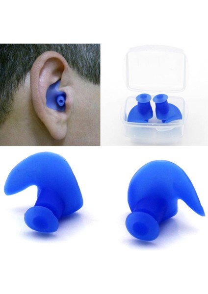 Mavi Stil 1 Çift Sıcak Su Geçirmez Yüzme Yetişkin Yüzücüler Için Profesyonel Silikon Yüzmek Kulaklıklar Çocuklar Dalış Yumuşak Anti-Gürültü Kulak Tıkacı (Yurt Dışından)