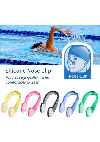 Mavi Stil Wimming Burun Klipsleri Seti Yumuşak Silikon Yüzücü Unisex Burun Klipsi Kulakiçi Seti Yetişkin Çocuklar Içın Küçük Boy Spor Havuzu Araçları (Yurt Dışından) indirimleri