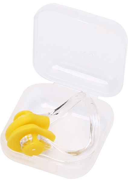 Sarı Stil Yumuşak Rahat Tek Burun Klipsi Kutulu Silikon Yetişkin Çocuk Evrensel Yüzme Plajları Su Geçirmez Ekipman Aksesuarları (Yurt Dışından)