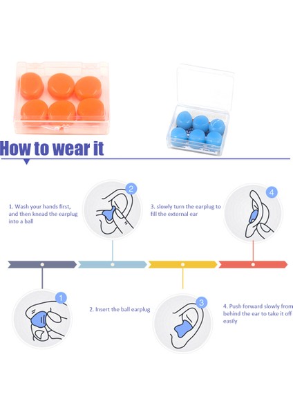 Turuncu Tarzı 1 Çift Dalış Yüzme Yumuşak Su Geçirmez Kulak Tıkaçları Yeniden Kullanılabilir Hijyen Silikon Su Sporları Kulak Tıkaçları Rahat Giyen (Yurt Dışından) indirimleri