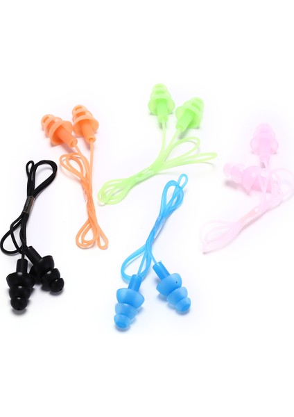 Yeşil Stil Silikon Kablolu Kulak Tıkaçları Seyahat Uyku Gürültü Önleme Kulak Tıkaçları Gürültü Azaltma Yüzme Kulak Tıkaçları Kulaklık (Yurt Dışından) fırsatları