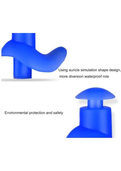 Mavi Stil 1 Çift Silikon Yüzme Kulak Tıkaçları Su Geçirmez Toz Geçirmez Spiral Yumuşak Yüzmek Kulak Tıkaçları Klipler Dalış Su Sporları Yüzme Aksesuarları (Yurt Dışından) modelleri