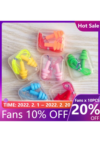 Turuncu Tarzı Sıcak Satış 1 Çift Kutulu Konforlu Kulaklıklar Gürültü Azaltma Silikon Yumuşak Kulak Tıkaçları Pvc Halat Koruyucu Yüzme Için Uyku Için (Yurt Dışından) fiyatları